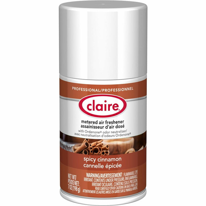Claire Spicy Cinnamon Metered Air Freshener, Aerosol, 330 Sq. ft., 10 fl oz (0.3 quart), 30 Day (CGCCL122) Each