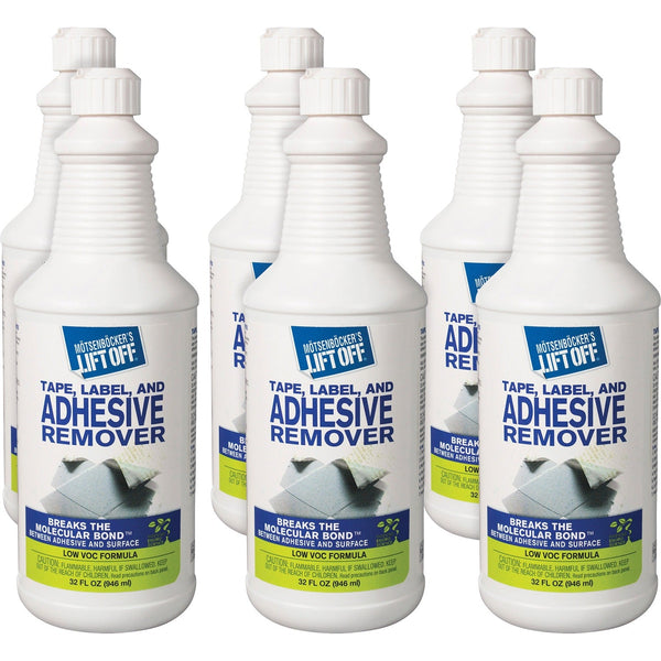 M÷tsenb÷cker's Lift Off Tape/Label Adhesive Remover, 1 quart, White 6/Carton (MOT40703CT) Case of 6