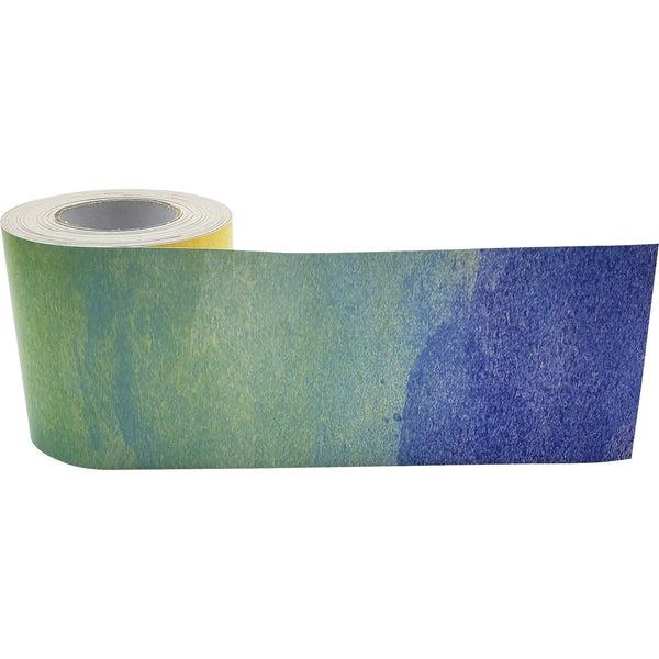 Teacher Created Resources Straight Rolled Border Trim, Watercolor, Sturdy, Durable, 3" x 600" Length, Multicolor, 1 Roll (TCR8953) 1 Roll