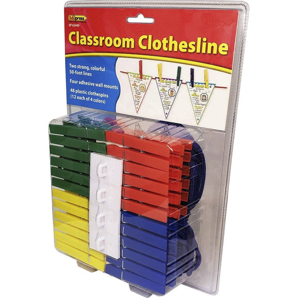 Teacher Created Resources Classroom Clothesline, 7-7/10"Wx10-4/5"Lx2-3/10"H, Multi (TCR62449) Each