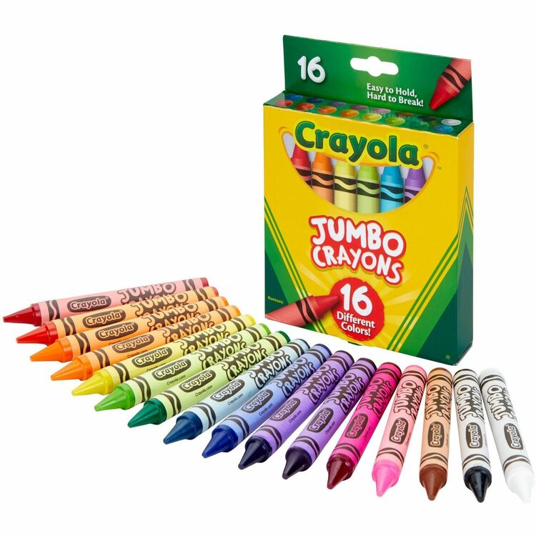 Crayola Jumbo Crayons, Assorted, 16/Pack (CYO520390) 1 Pack