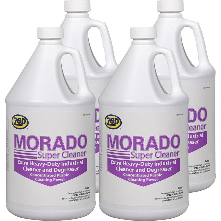 Zep Morado Super Cleaner, Concentrate Liquid, 128 fl oz (4 quart), 4/Carton, Purple, Clear (ZPE85624CT)