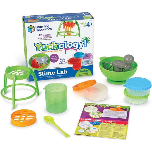 Learning Resources Slime Lab, Yuckology, 4-1/2"Wx9"Lx10"H, Multi (LRNLER2944) 1 Set
