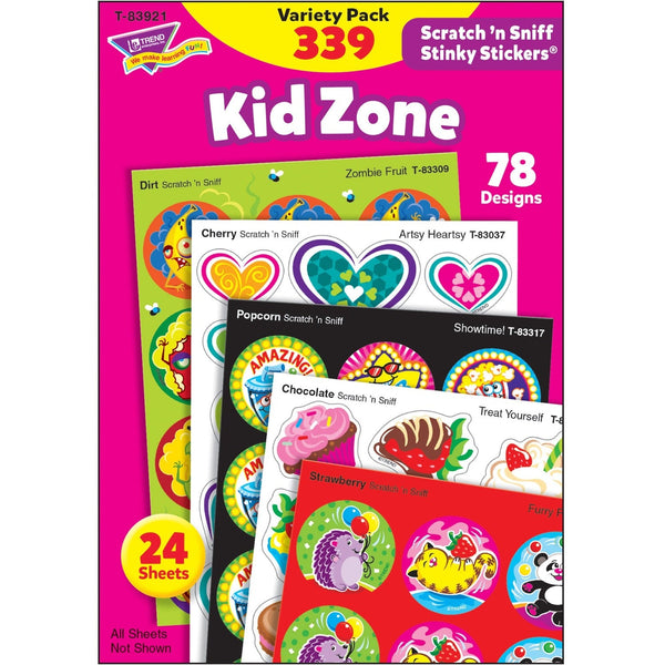 Trend Stickers, Scratch N Sniff, 4-1/8"Wx5-7/8"H, 339/Pk, Multi (TEP83921) Pack of 339