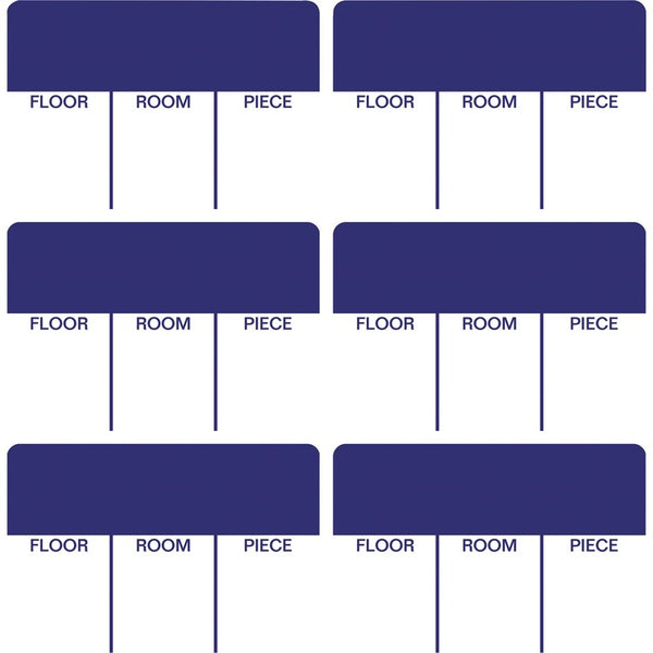 Tabbies Moving Label, 6-3/5"Wx6-1/2"Lx1/2"H, 86/Pk, Blue (TAB30601) Pack of 86