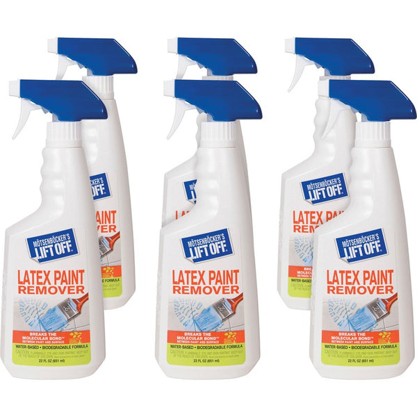 M÷tsenb÷cker's Lift Off Latex Paint Remover, Spray, 22 fl oz (0.7 quart), 6/Carton, White (MOT41301CT) Case of 6
