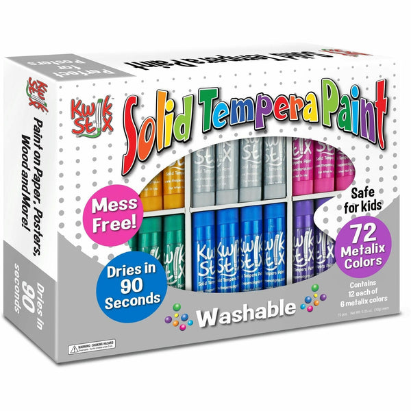 The Pencil Grip Tempera Paint Sticks, Kwik Stix, 72/Bx, Ast Metallics (TPG629) Box of 72