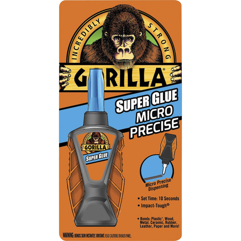 Gorilla Super Glue, Micro Precise, 0.17 Oz, Clear (GOR6770002) Each