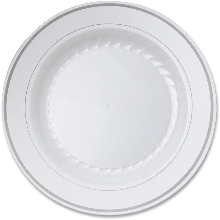 Masterpiece Masterpiece Round Plate, 10.25" Diameter Plate, Plastic, Disposable, White, 120 Piece(s)/Carton (WNARSMP101210CT) Case of 12
