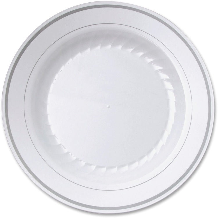 Masterpiece Masterpiece Round Plate, 9" Diameter Plate, Plastic, Disposable, White, 120 Piece(s)/Carton (WNARSMP91210WCT) Case of 12