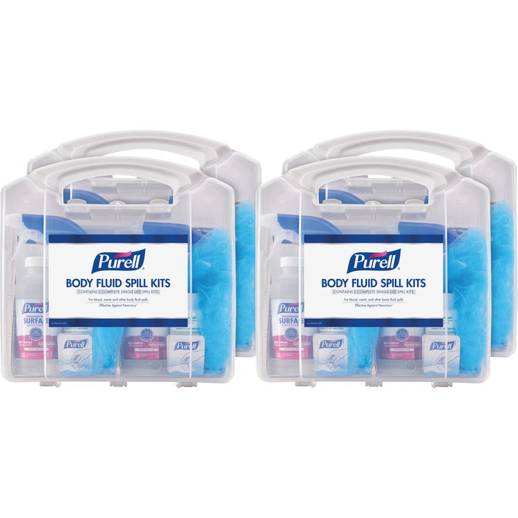 PURELL&reg; Body Fluid Spill Kit, White Clear, 8/Carton (GOJ384108CLMSCT) Case of 8