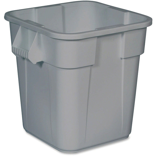 Rubbermaid Commercial Square Brute Container, 28 gal Capacity, Square, Sturdy, Handle, Easy to Clean, Rounded Corner, 22.5", x 22.5" x 21.5" Depth, Plastic, Gray, 6/Carton (RCP352600GYCT) Case of 6