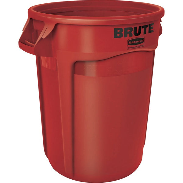 Rubbermaid Commercial Brute Vented Container, 32 gal Capacity, Red, 6/Carton (RCP263200RDCT) Case of 6