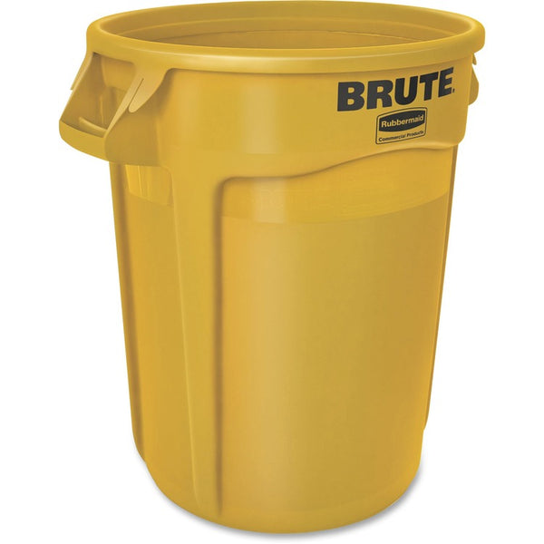 Rubbermaid Commercial Brute Vented Container, 32 gal Capacity, Yellow, 6/Carton (RCP263200YELCT) Case of 6