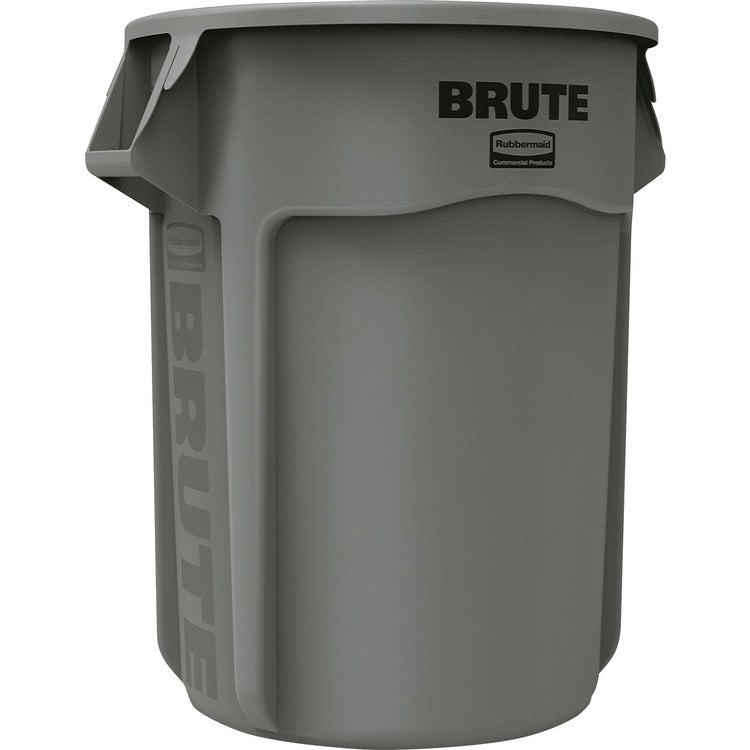 Rubbermaid Commercial Brute Vented 55-gallon Container, 55 gal Capacity, Gray, 3/Carton (RCP265500GYCT) Case of 3