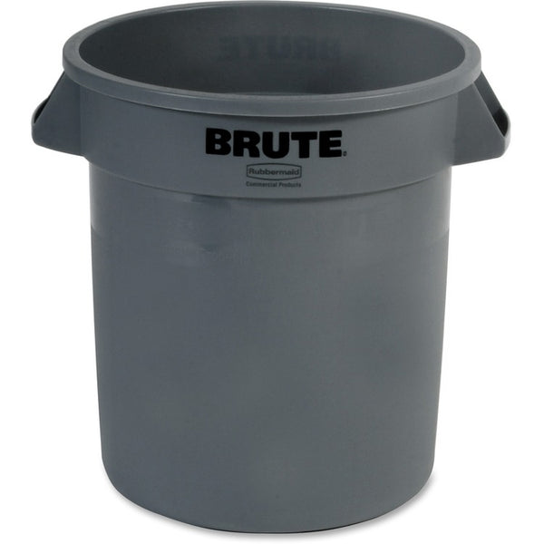 Rubbermaid Commercial Brute 10-gallon Vented Container, 10 gal Capacity, Gray, 6/Carton (RCP261000GYCT) Case of 6