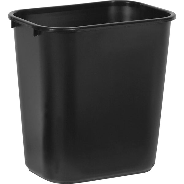 Rubbermaid Commercial Deskside Wastebasket, 7 gal Capacity, Black, 12/Carton