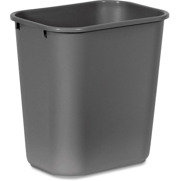 Rubbermaid Commercial Deskside Wastebasket, 7 gal Capacity, Gray, 12/Carton