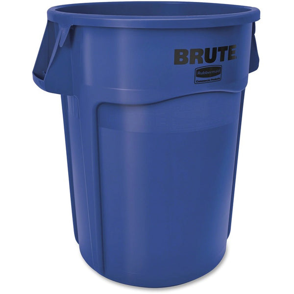 Rubbermaid Commercial Brute 44-gallon Vented Container, 44 gal Capacity, Blue, 4/Carton