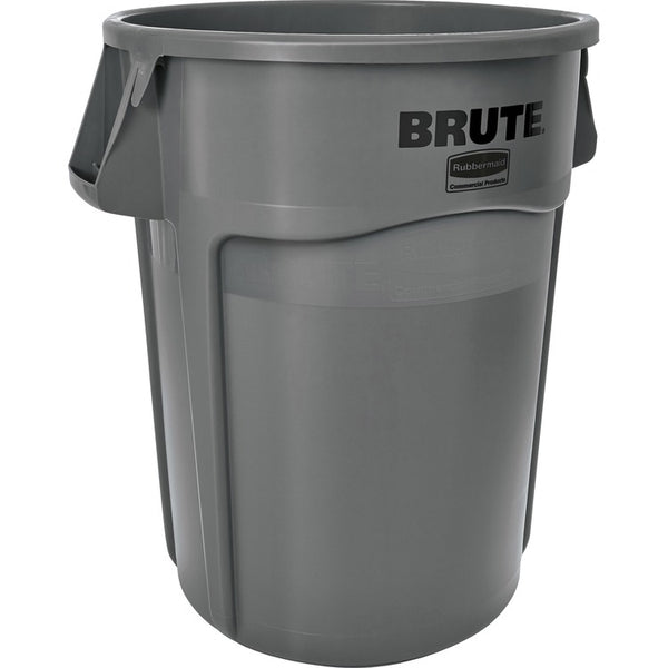 Rubbermaid Commercial Brute 44-gallon Vented Container, 44 gal Capacity, Gray, 4/Carton