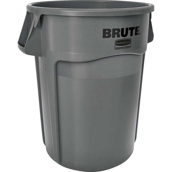 Rubbermaid Commercial Brute 44-gallon Vented Container, 44 gal Capacity, Gray, 4/Carton (RCP264360GYCT)