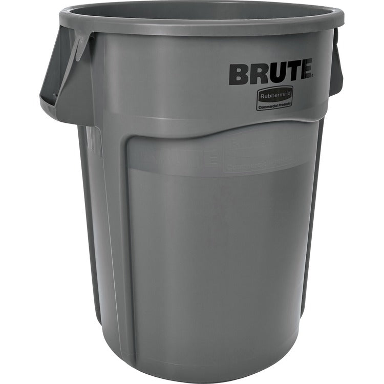 Rubbermaid Commercial Brute 44-gallon Vented Container, 44 gal Capacity, Gray, 4/Carton (RCP264360GYCT)