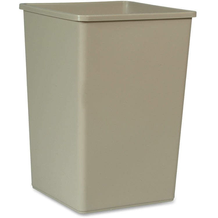 Rubbermaid Commercial Untouchable 35G Square Container, 35 gal Capacity, Square, Durable, Crack Resistant, Rugged, Compact, Plastic, Beige, 4/Carton (RCP395800BGCT) Case of 4