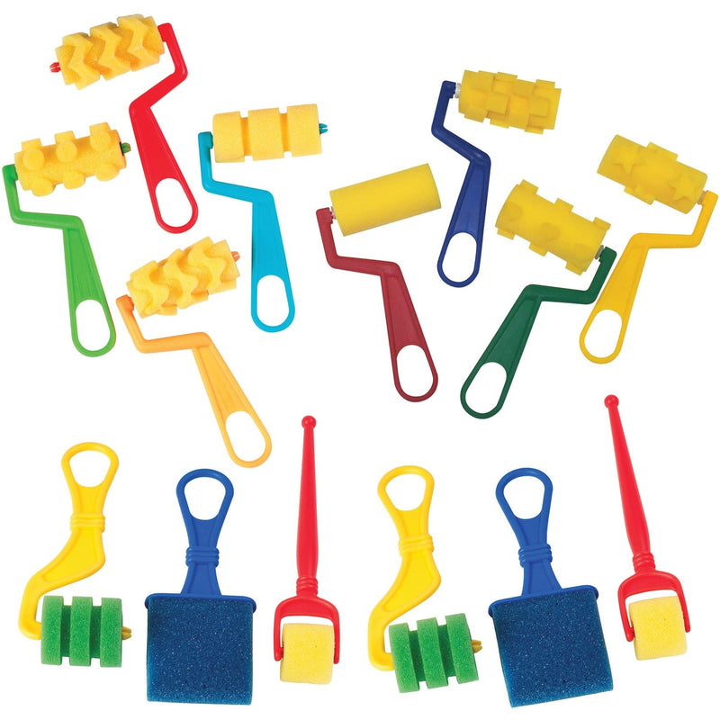 Creativity Street Roller And Brush Set, 2-3/4"Wx8-1/5"Lx5-1/2"H, 14/St, Ast (PACAC9852) 1 Set