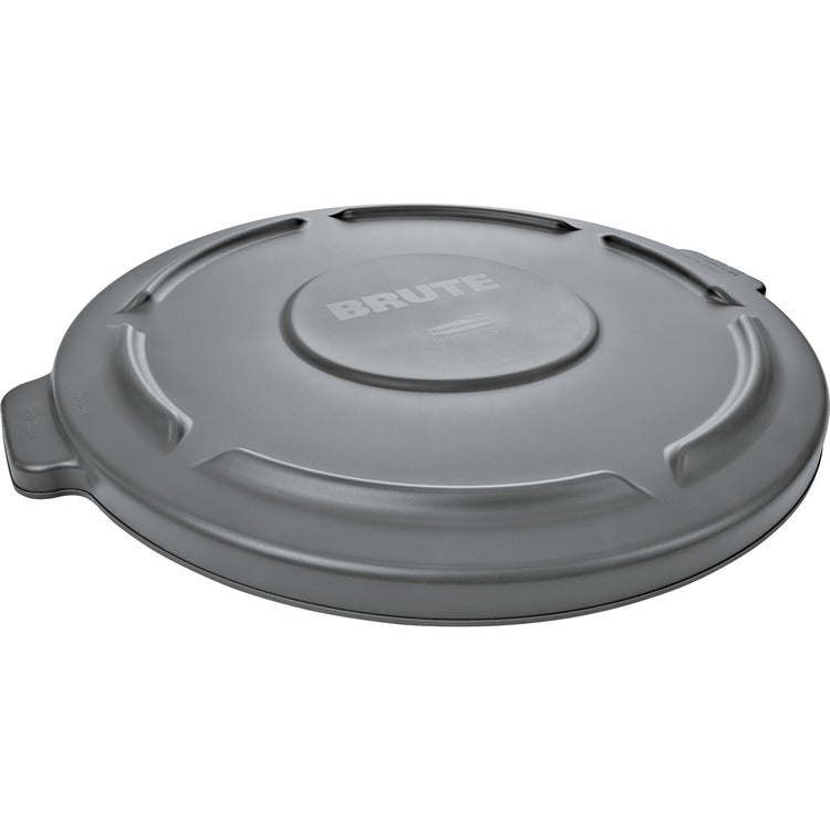 Rubbermaid Commercial Brute 32G Container Flat Lid, Flat, Plastic, 6/Carton, Gray (RCP263100GYCT) Case of 6