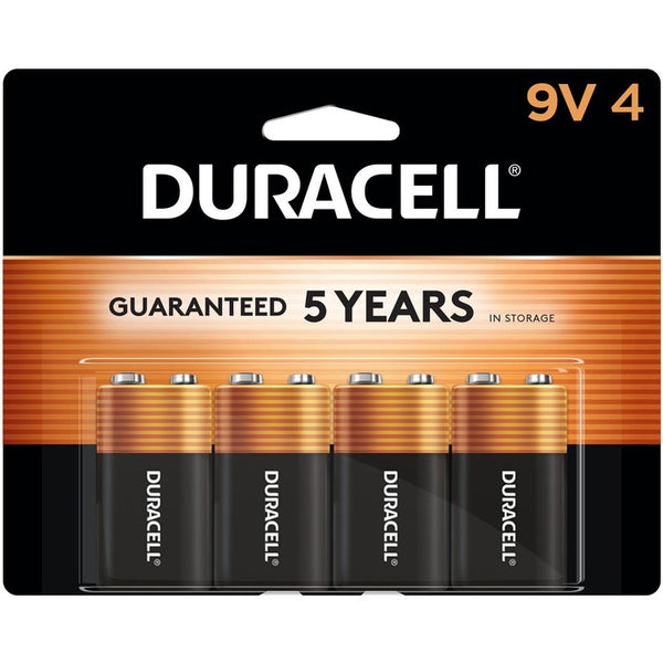 Duracell CopperTop Battery, For Toy, Radio, Flashlight, Remote Control, Clock, 9V, Alkaline, 48/Carton (DURMN16RT4ZCT) Case of 12