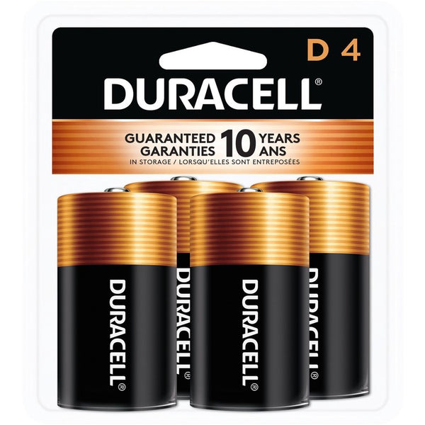 Duracell Coppertop Alkaline D Batteries, For Toy, Remote Control, Flashlight, Calculator, Clock, Radio, D, Alkaline, 48/Carton (DURMN1300R4ZCT) Case of 12