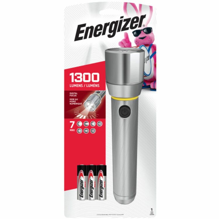 Energizer Vision HD Focus Large Flashlight, AA, Metal, Chrome (EVEEPMZH61ECT) Case of 4