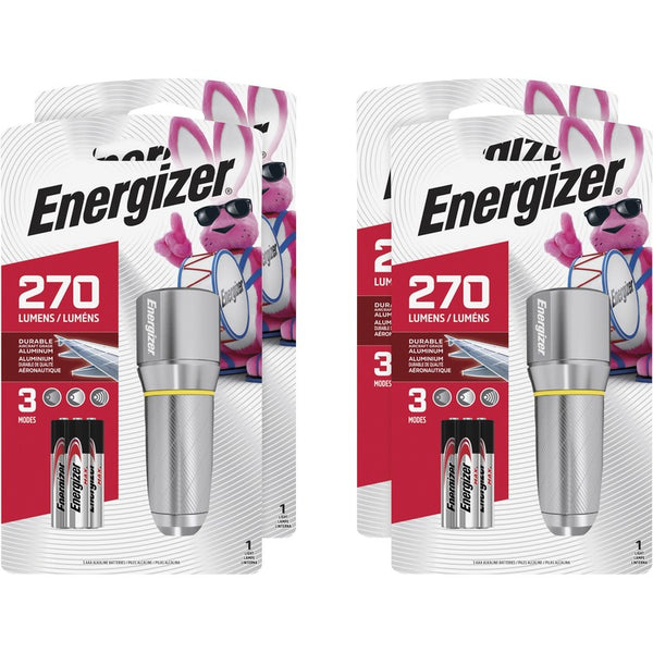 Energizer Vision HD Flashlight, AA, Metal, Alloy, Chrome (EVEEPMHH32ECT) Case of 4