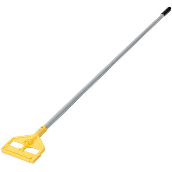 Rubbermaid Commercial Invader Wet Mop Handle, Gray, Yellow, Aluminum, Vinyl, 12/Carton