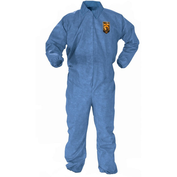 Kleenguard A60 Elastic-Cuff, Ankle & Back Coveralls, Blue, X-Large, 24/Case (KCC45004) Case of 24