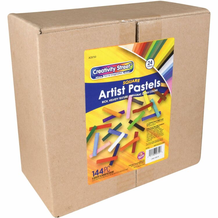 Creativity Street Pastel, 2/5"Wx2/5"Lx2-2/5"H, 144/St, Assorted (PACAC9750) 1 Set