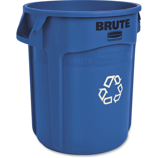 Rubbermaid Commercial Brute 20-gal Recycling Container, 20 gal Capacity, Blue, 6/Carton (RCP262073BLUCT) Case of 6