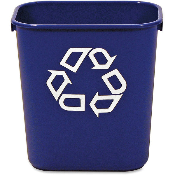 Rubbermaid Commercial Deskside Recycling Container, 3.25 gal Capacity, Rectangular, Compact, 12.1", x 8.2" x 11.4" Depth, Resin, Blue, 12/Carton (RCP295573BECT) Case of 12