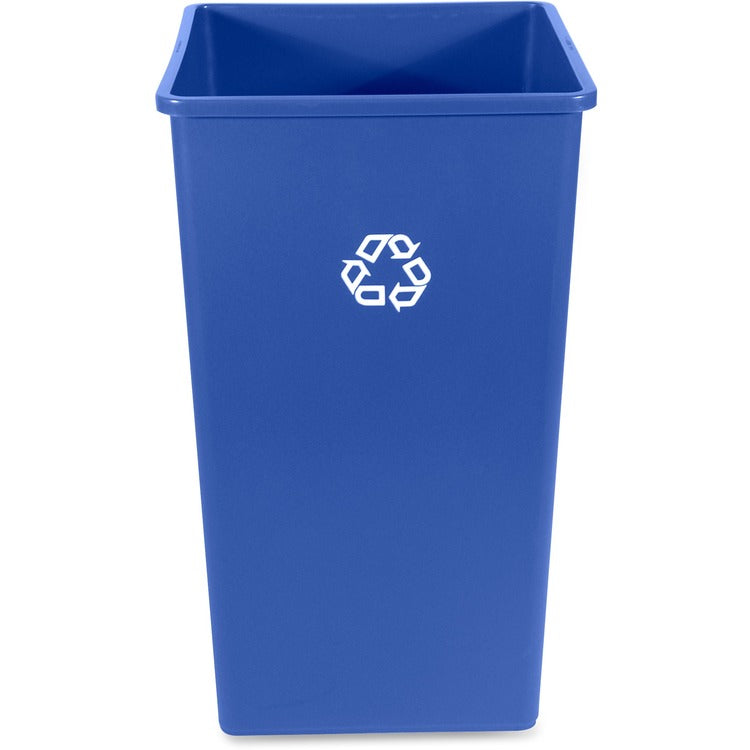 Rubbermaid Commercial 50-Gallon Square Recycling Container, 50 gal Capacity, Blue, 4/Carton (RCP395973BECT) Case of 4