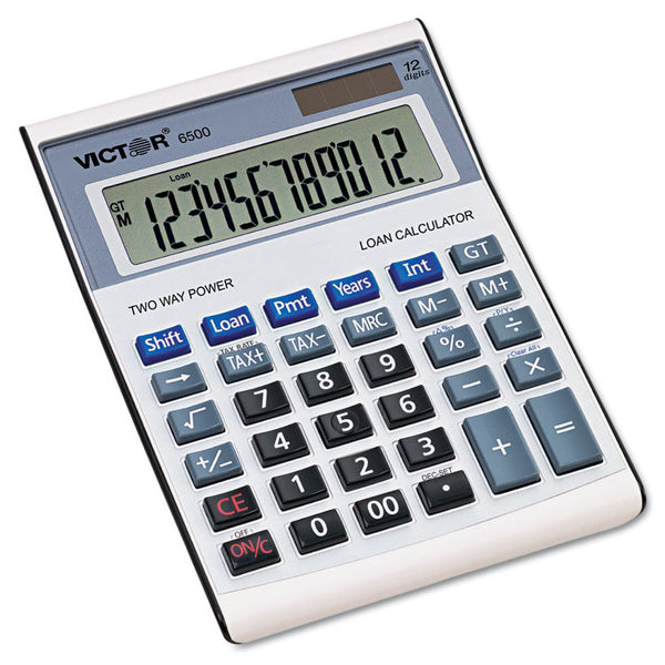 Victor® 6500 Executive Desktop Loan Calculator, 12-Digit LCD (VCT6500)