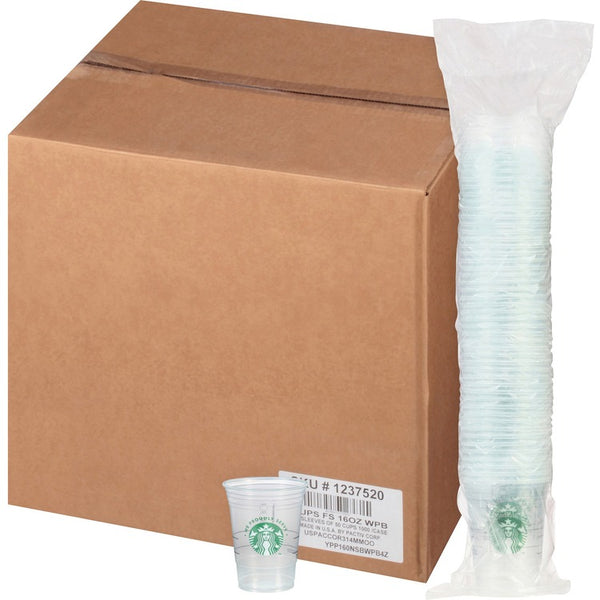 We Proudly Serve Cold Cups, 16 fl oz, 1000/Carton, Clear, Green, Polypropylene, Cold Drink (SBK12420820) Case of 1000