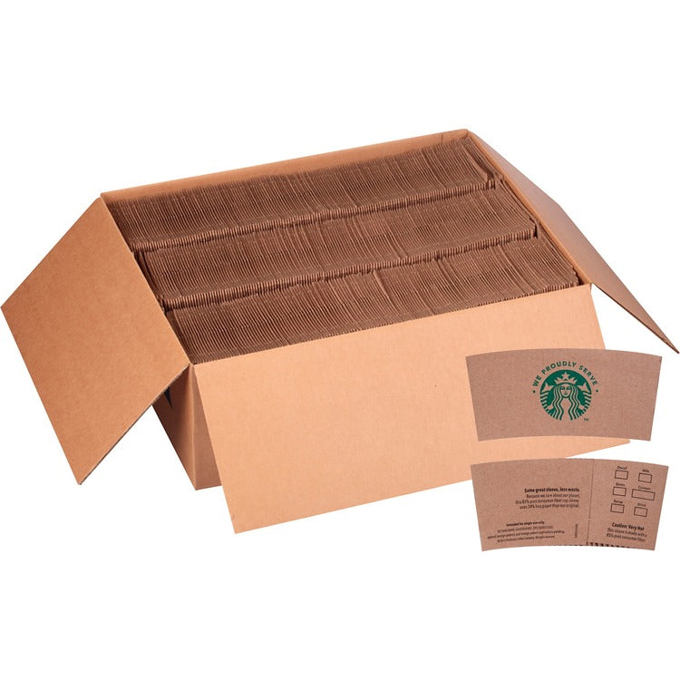 Starbucks Hot Cup Sleeves, 1380/Ct, Brown/We Proudly Serve (SBK12420977)