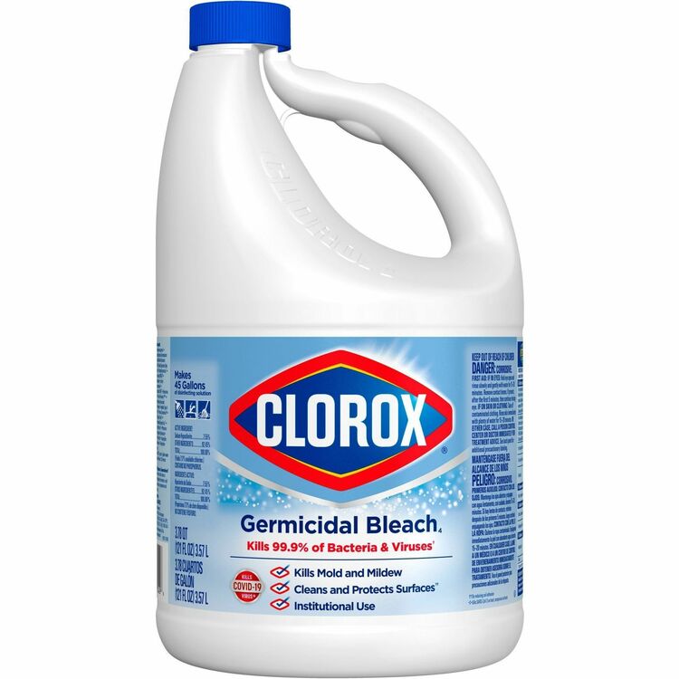 Clorox Germicidal Bleach, Concentrate Liquid, 121 fl oz (3.8 quart), White (CLO32429)