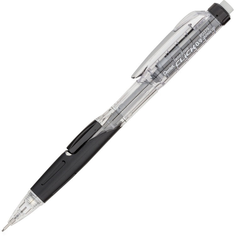 Pentel Mechanical Pencil,Refillable Lead/Eraser,0.9Mm,12/Bx, Black (PENPD279TABX) Box of 12