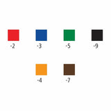 Staedtler Lumocolor Permanent Pen 318, Red, Blue, Orange, Green, Brown, Black Ink, 0.6 mm Pen Point, Refillable, 6/Pack (STD318WP6) Pack of 6