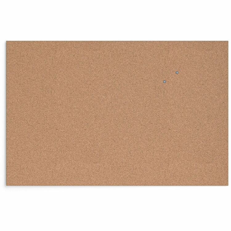 U Brands Cork Canvas Bulletin Board, Natural Cork Surface, Self-healing, Durable, Mounting System, Tackable, Frameless, 24" x 36" (UBR2875U0001) Each