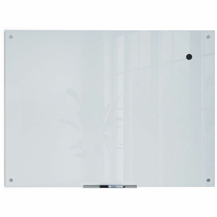 U Brands Glass Dry Erase Board, 47 x 35, White Surface (UBR2299U0001) Each