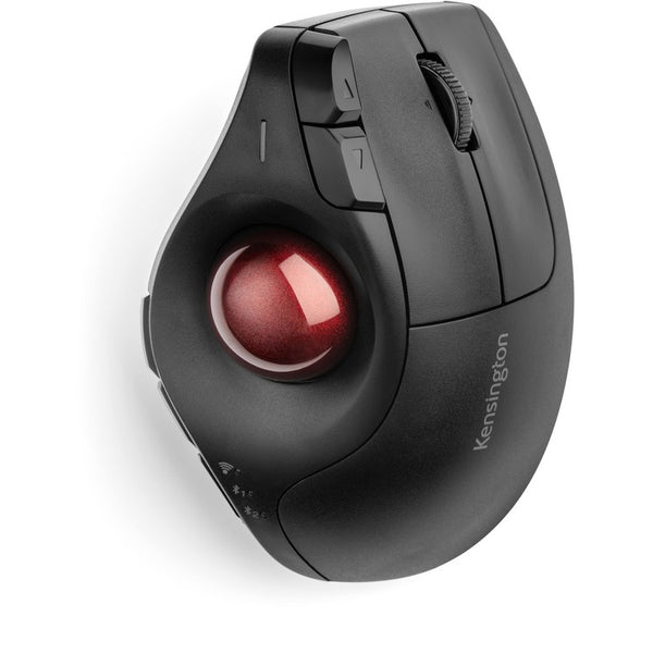 Kensington Trackball, Wireless, Vertical, 4"Wx6-1/10"Lx3"H, Black (KMW75326)