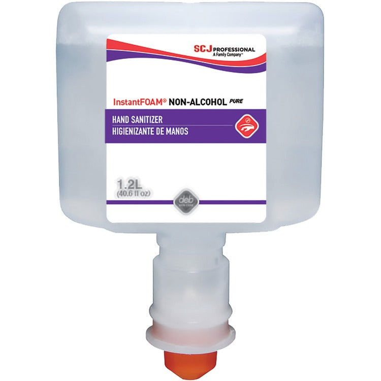 SC Johnson Hand Sanitizer, Foam, Non-Alcohol, 1.2 Liter, 3/Ct, Clear (SJNAFS120TF) Case of 3