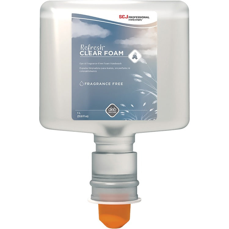 SC Johnson Hand Soap, Foam, Refresh, 1.2 Liter, 3/Ct, Clear (SJNCLR120TF) Case of 3